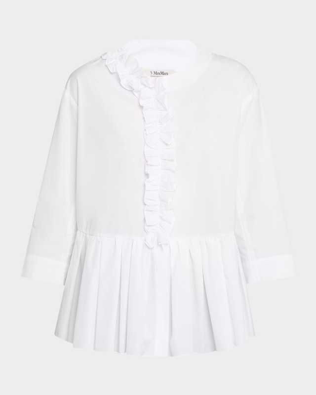 Musa Ruffle Pleated Peplum Top